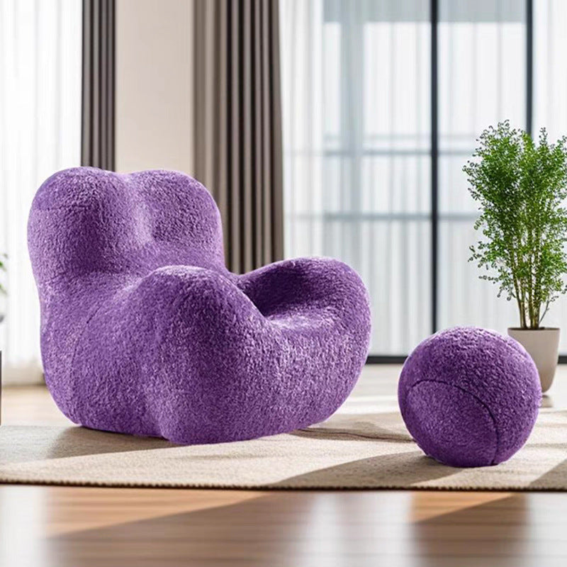 Designer cashmere mother's arms lazy sofa styling sponge balcony living room compression single leisure chair