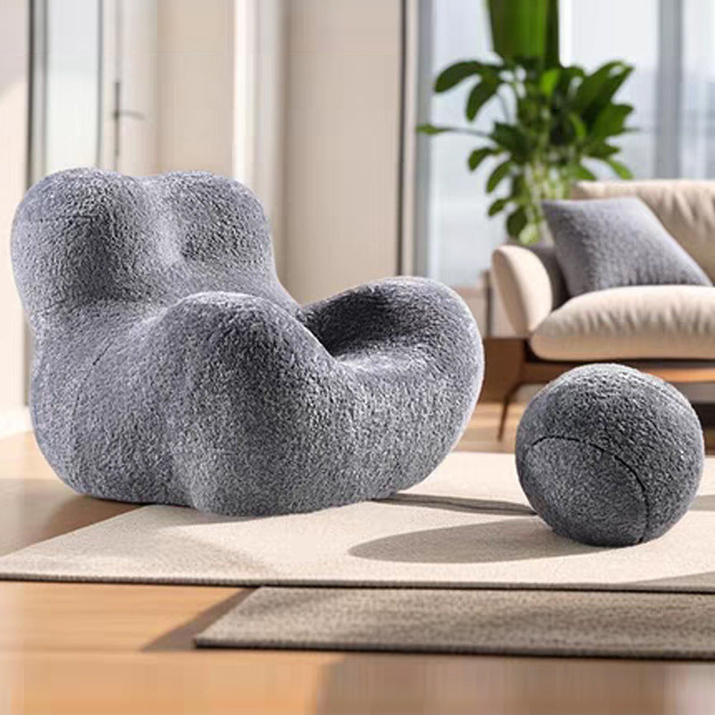Designer cashmere mother's arms lazy sofa styling sponge balcony living room compression single leisure chair