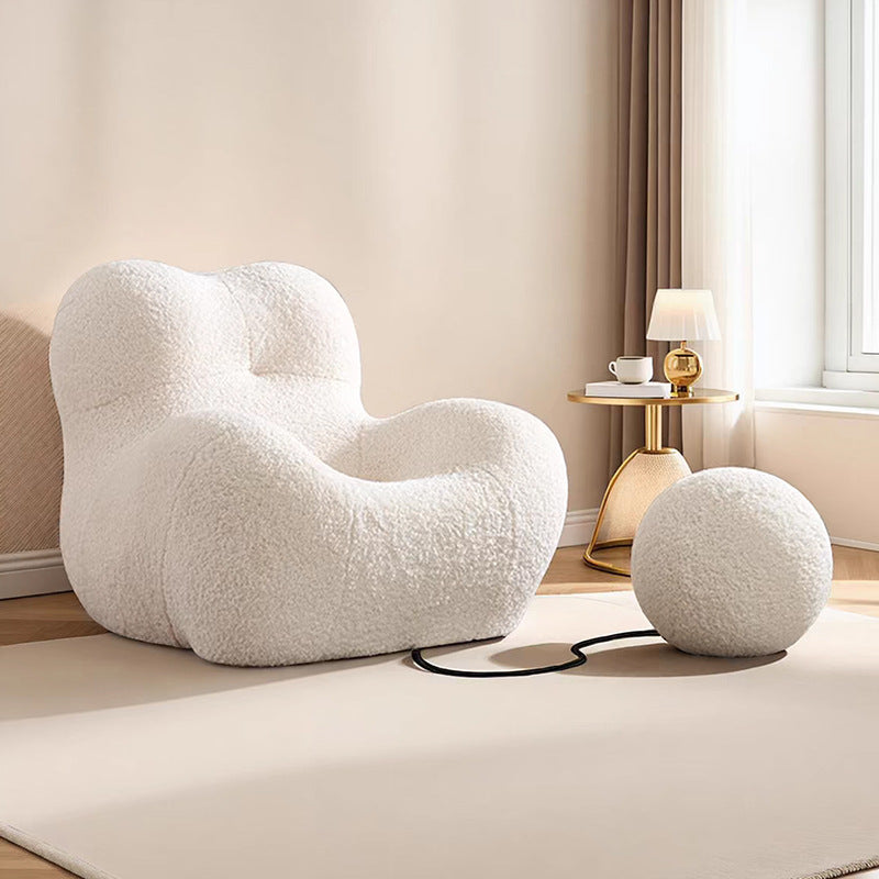 Designer cashmere mother's arms lazy sofa styling sponge balcony living room compression single leisure chair
