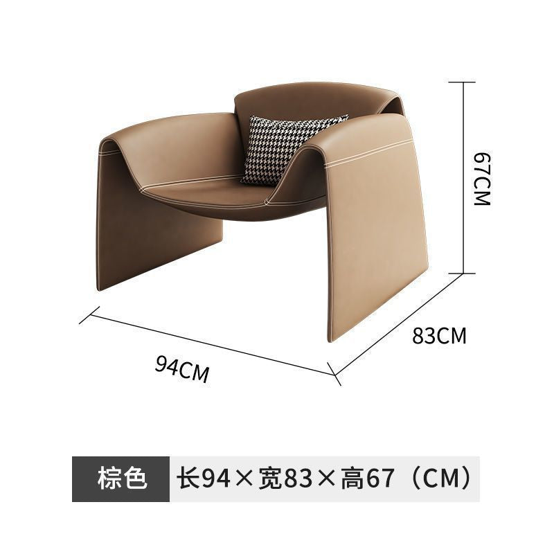 Italian minimalist designer chair casual single sofa chair living room special-shaped creative M-shaped crab chair tiger chair