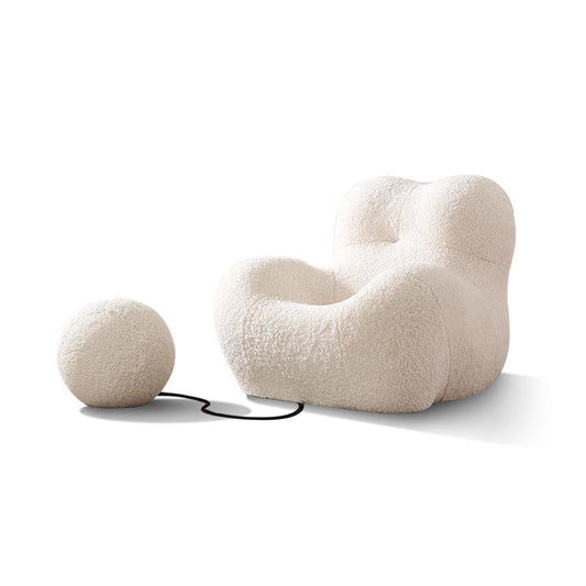 Designer cashmere mother's arms lazy sofa styling sponge balcony living room compression single leisure chair