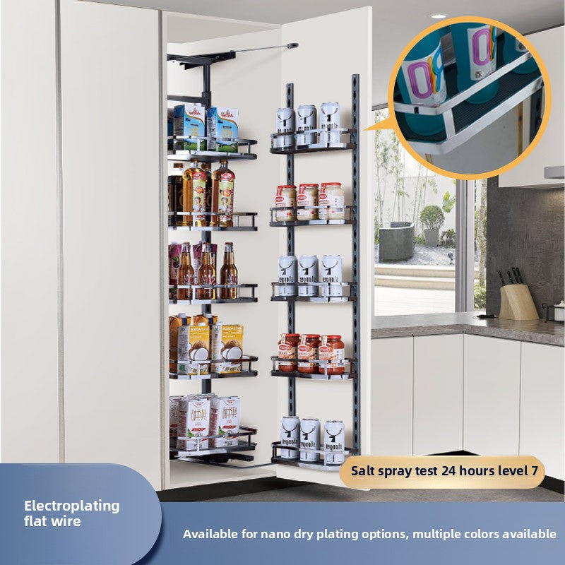 Kitchen High cabinet pull basket big monster deep storage snacklinkage  Out Basket for Snacks and Spices